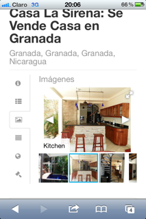 Propertyshelf Nicaragua MLS Listing Search on the Iphone 4 Property Gallery View