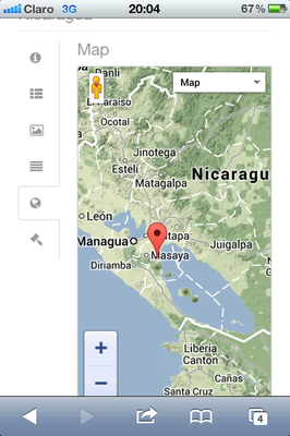 Propertyshelf Nicaragua MLS Listing Search on the Iphone 4 Property Satelite Map View